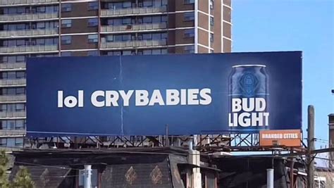 budweiser billboard crybabies|Bud Light crybabies billboard is fake